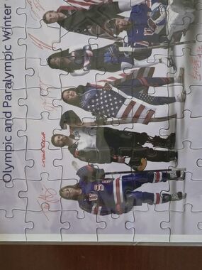 Xfinity Olympic Team Puzzle Poster - Patriotic Blue and White 150 Pieces